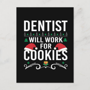 Postal Festiva Funny Dentist Office Navidades