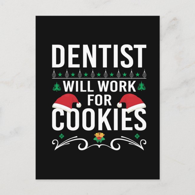 Postal Festiva Funny Dentist Office Navidades (Anverso)