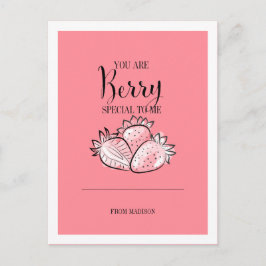 Postal Festiva Funny Fruit Pun Berry Especial de San Valentín