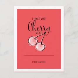 Postal Festiva Funny Fruit Pun Cherry Valentcard