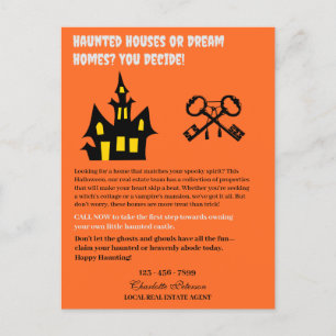 Postal Festiva Funny Halloween Real Estate