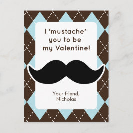 Postal Festiva Funny Mustache Class Valentines