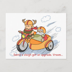 Postal Festiva Funny Navidades Postcard: El trineo de Santa Sofía