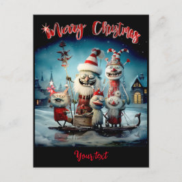 Postal Festiva Funny navideño navideño personalizado