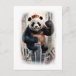 Postal Festiva Funny Parody Panda Movie Character on a White