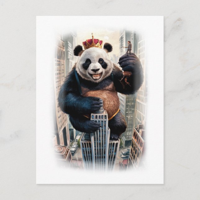 Postal Festiva Funny Parody Panda Movie Character on a White (Anverso)