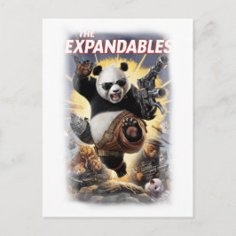 Postal Festiva Funny Parody Panda Movie Poster on a White