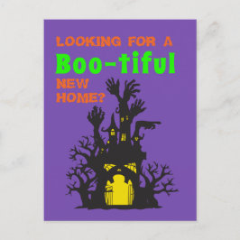 Postal Festiva Funny Real Estate Haunted House Halloween