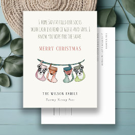 Postal Festiva Funny Santa llena acciones con Navidades en efecti