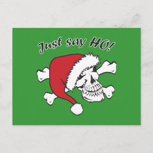 Postal Festiva Funny Santa Skull