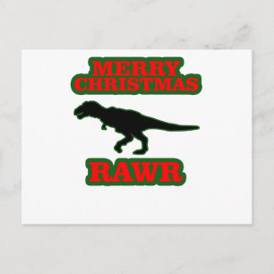 Postal Festiva Funny T-Rex Navidades feos suéter Camisetas.png