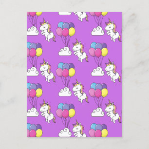 Postal Festiva Funny Unicorn Pattern Magic Horse
