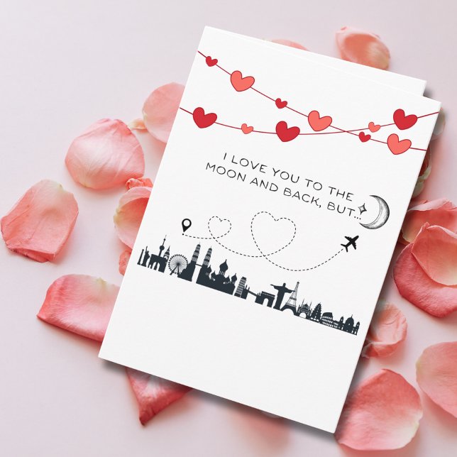 Postal Festiva Funny Valentine's Day I Love you to the Moon But.. (Subido por el creador)