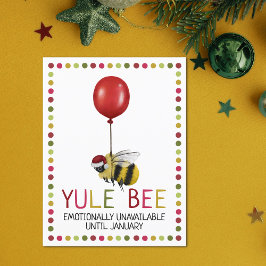Postal Festiva Funny Yule Bee no está disponible hasta los Navida