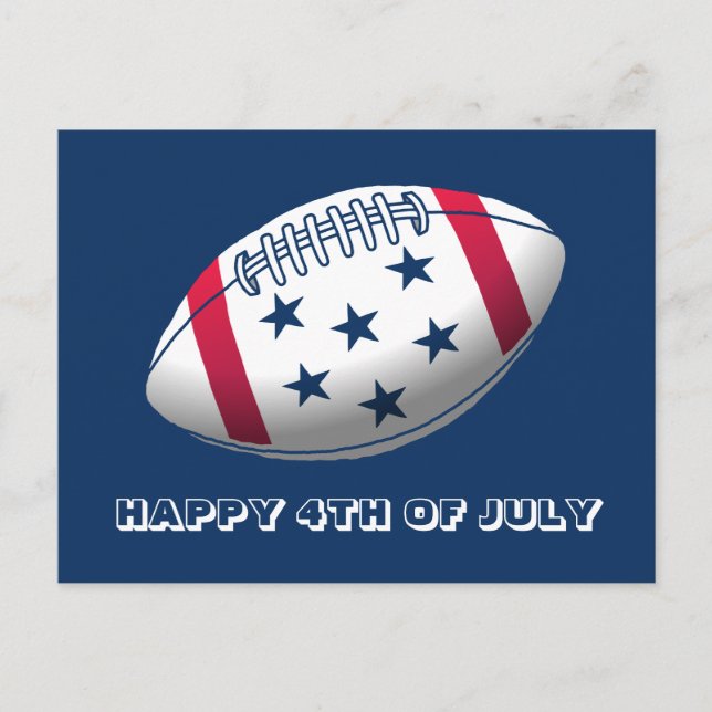 Postal Festiva Fútbol Feliz 4 de Julio (Anverso)