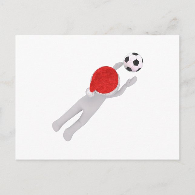 Postal Festiva fútbol santa claus (Anverso)