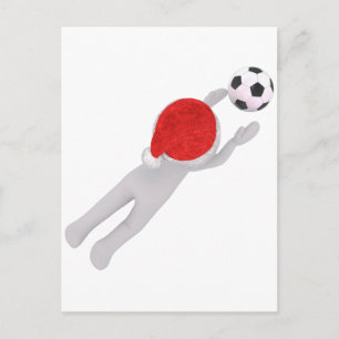 Postal Festiva fútbol santa claus