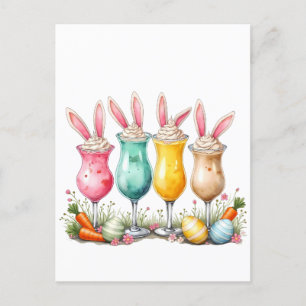 Postal Festiva Gafas de lata de pascua con orejas confitadas