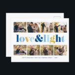 Postal Festiva Galería de 8 fotos de "Amor y Luz" Hanukkah<br><div class="desc">Estas hermosas tarjetas de felicitación de Hanukkah son completamente personalizable. Añade tu propia foto y mensaje para un diseño único.</div>