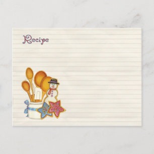 Postal Festiva galletas de navidades recetarios