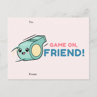 Postal Festiva Game On Friend Valentine Card