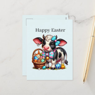 Postal Festiva Ganado de vacas de Cucuta Happy Easter