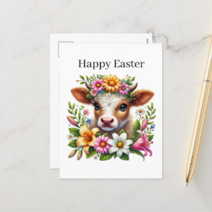 Postal Festiva Ganado de vacas de Cucuta Happy Easter