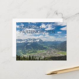 Postal Festiva Garmisch-Partenkirchen Bavaria Alps Panorama Regal