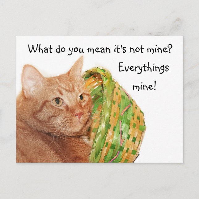 Postal Festiva Gatito de Pascua (Anverso)