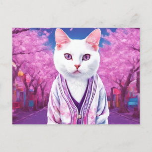 Postal Festiva Gatito de Sakura