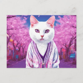 Postal Festiva Gatito de Sakura