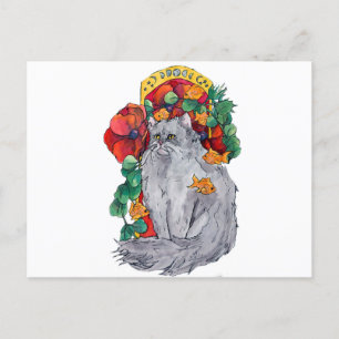 Postal Festiva Gato #2 de Nouveau del arte