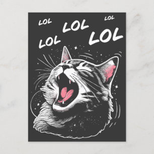 Postal Festiva Gato de LOL Laughing