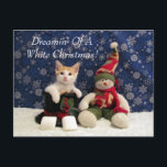 Postal Festiva Gato, gatito, Navidades, rescate, foto<br><div class="desc">Annie es una pequeña y maravillosa gatita de rescate - tenía apenas una semana cuando la encontraron. Ella fue alimentada con botellas y malcriada. ¡Todavía la echan a perder! ¡Y siempre lo hará! Su madre adoptiva ha decidido mantenerla.</div>