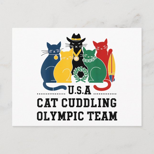 Postal Festiva Gato gracioso cita a un gato embruteciendo al equi (Anverso)