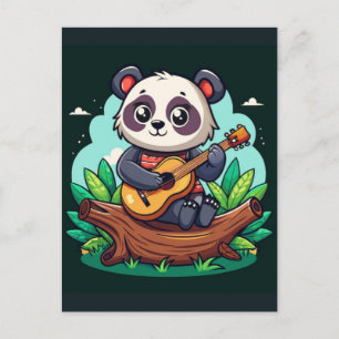 Postal Festiva Gato Lindo Panda Animal Vector Encantador Meses Il