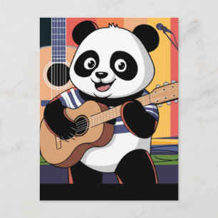 Postal Festiva Gato Lindo Panda Animal Vector Encantador Meses Il