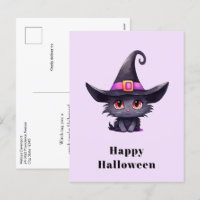 Gato negro lindo vistiendo Halloween Gorra de una 