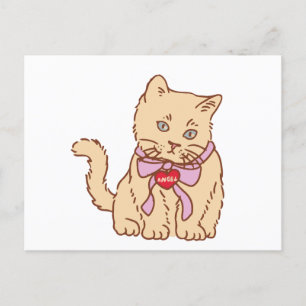 Postal Festiva Gato vintage