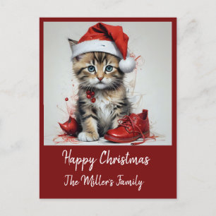 Postal Festiva gatos lindos disfrazados de navidades - vibracione