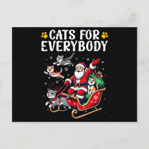 Postal Festiva Gatos Para Todos Navidades Gato Gracioso
