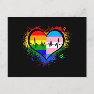 Postal Festiva Gay Lesbian Gay Lesbiana LGBT Gay Heartbeat L