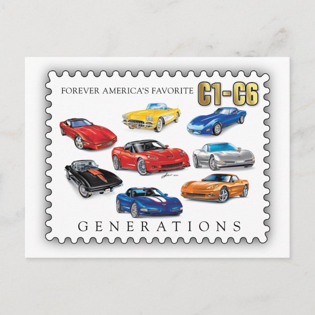 POSTAL FESTIVA GENERACIONES DE ARTE AUTOMÓVIL (Anverso)