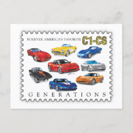 POSTAL FESTIVA GENERACIONES DE ARTE AUTOMÓVIL
