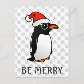 Postal Festiva Gentoo Penguin Santa