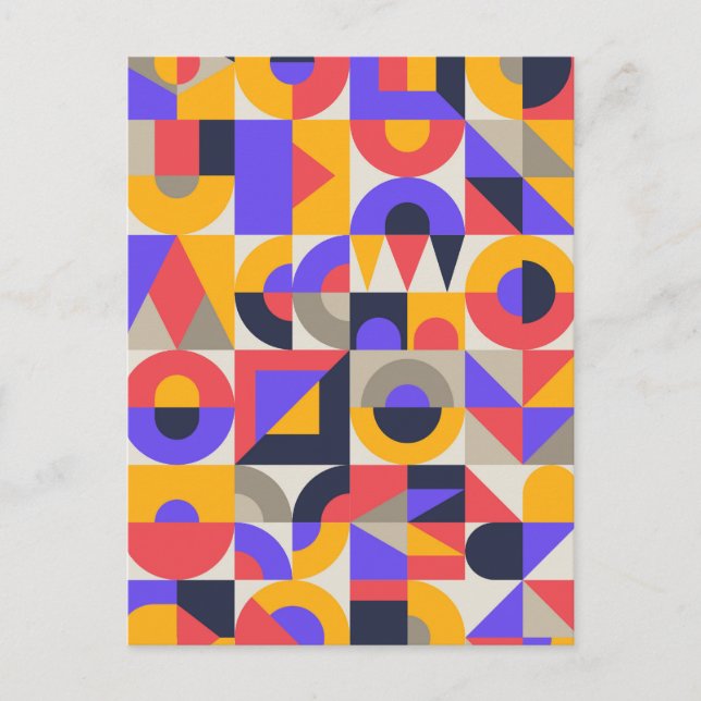 Postal Festiva Geometric Colored shapes (Anverso)