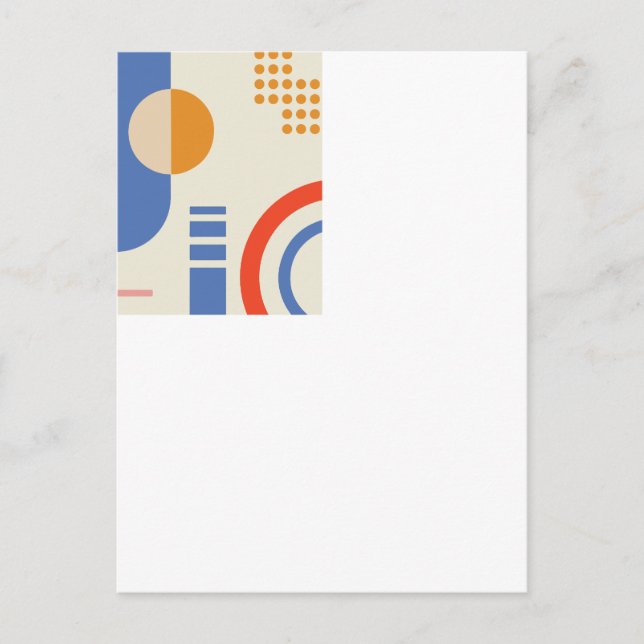 Postal Festiva geométrico minimalista (Anverso)