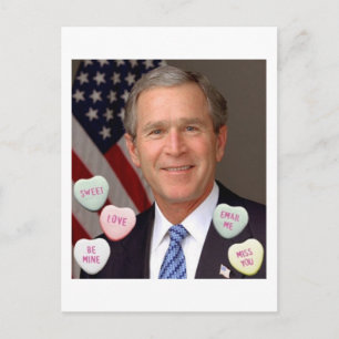Postal Festiva George Bush El día de San Valentín