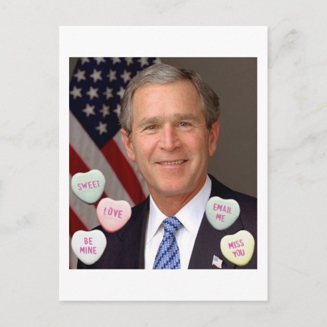 Postal Festiva George Bush El día de San Valentín (Anverso)
