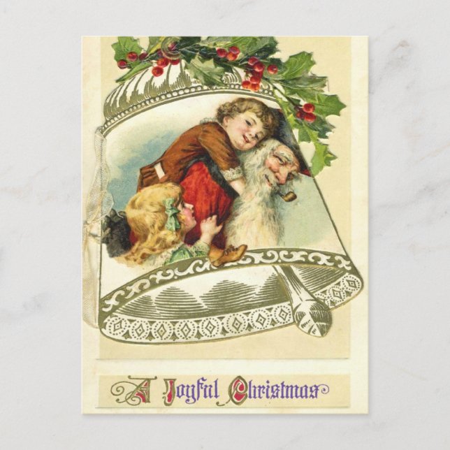 Postal Festiva German Santa Christmas Postcards (Anverso)